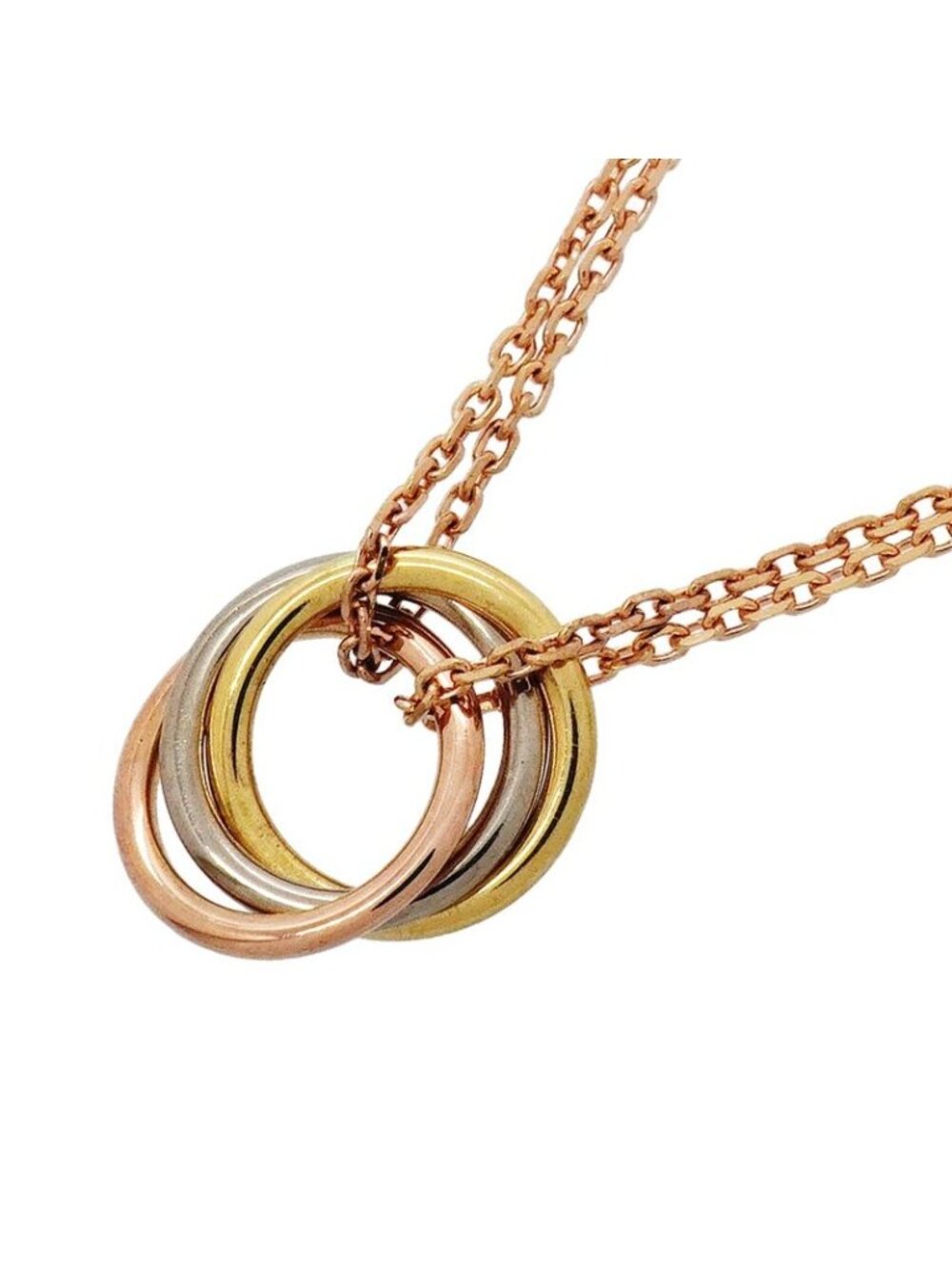 Cartier Necklace Baby Trinity 18K Yellow Gold 18K White Pink
